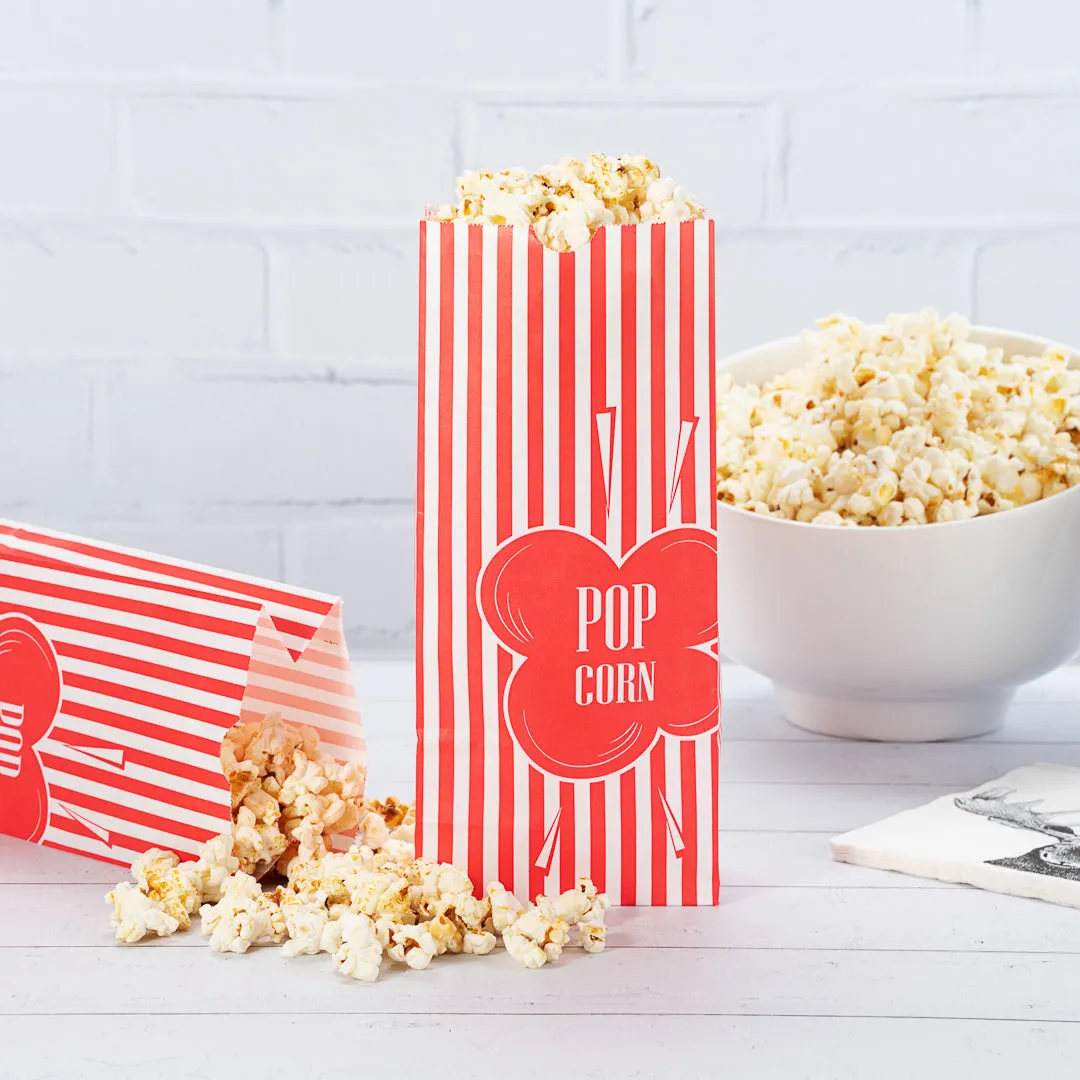 Bag Tek 1 oz Red Paper Popcorn Bag - 4 1/4" x 2 1/4" x 9 1/2" - 100 count box