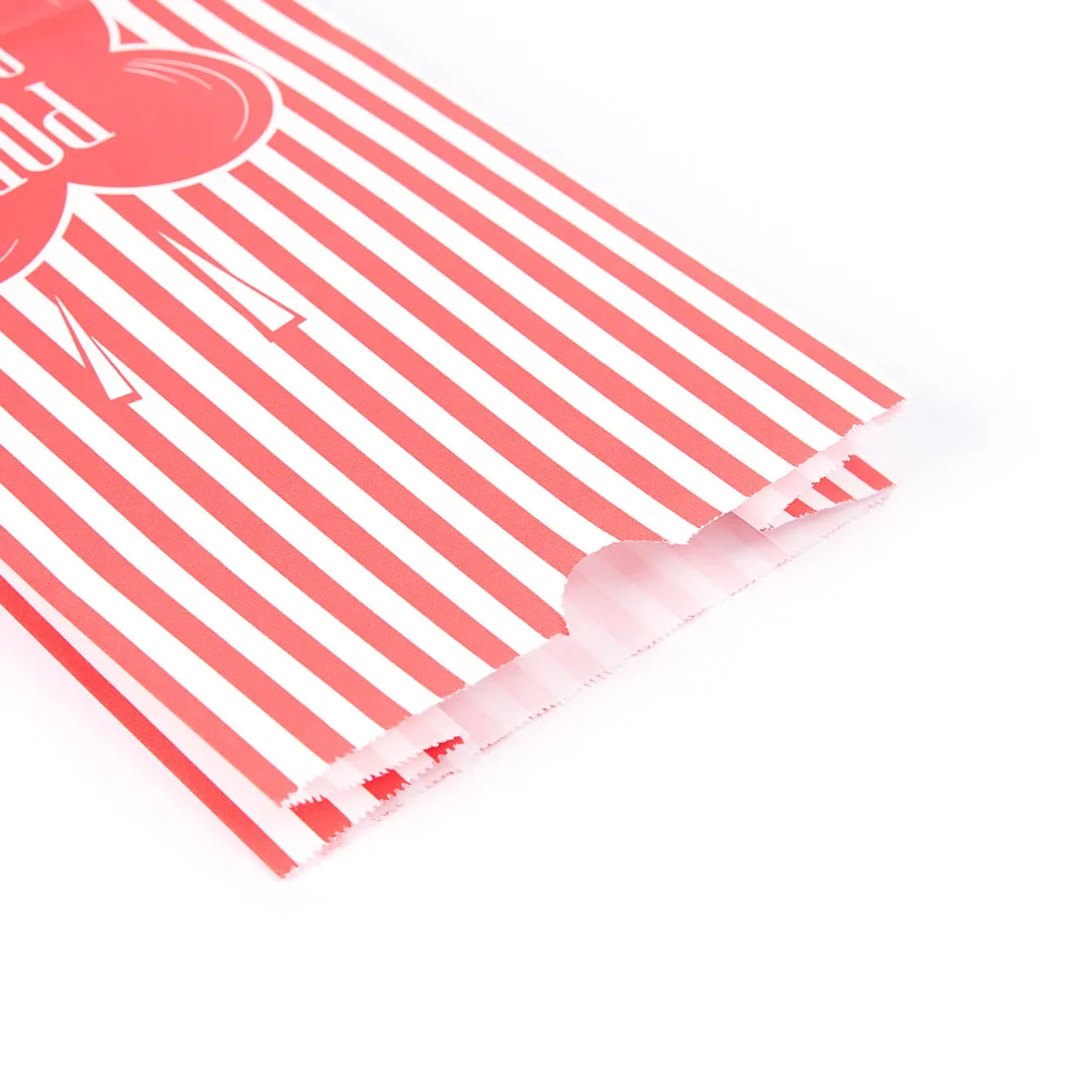 Bag Tek 1 oz Red Paper Popcorn Bag - 4 1/4" x 2 1/4" x 9 1/2" - 100 count box