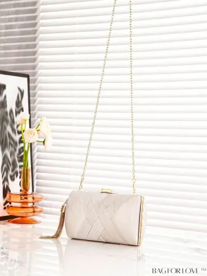 BagForLove - Chic Mini Chain Box Bag with Braided Detail and Tassel Accent