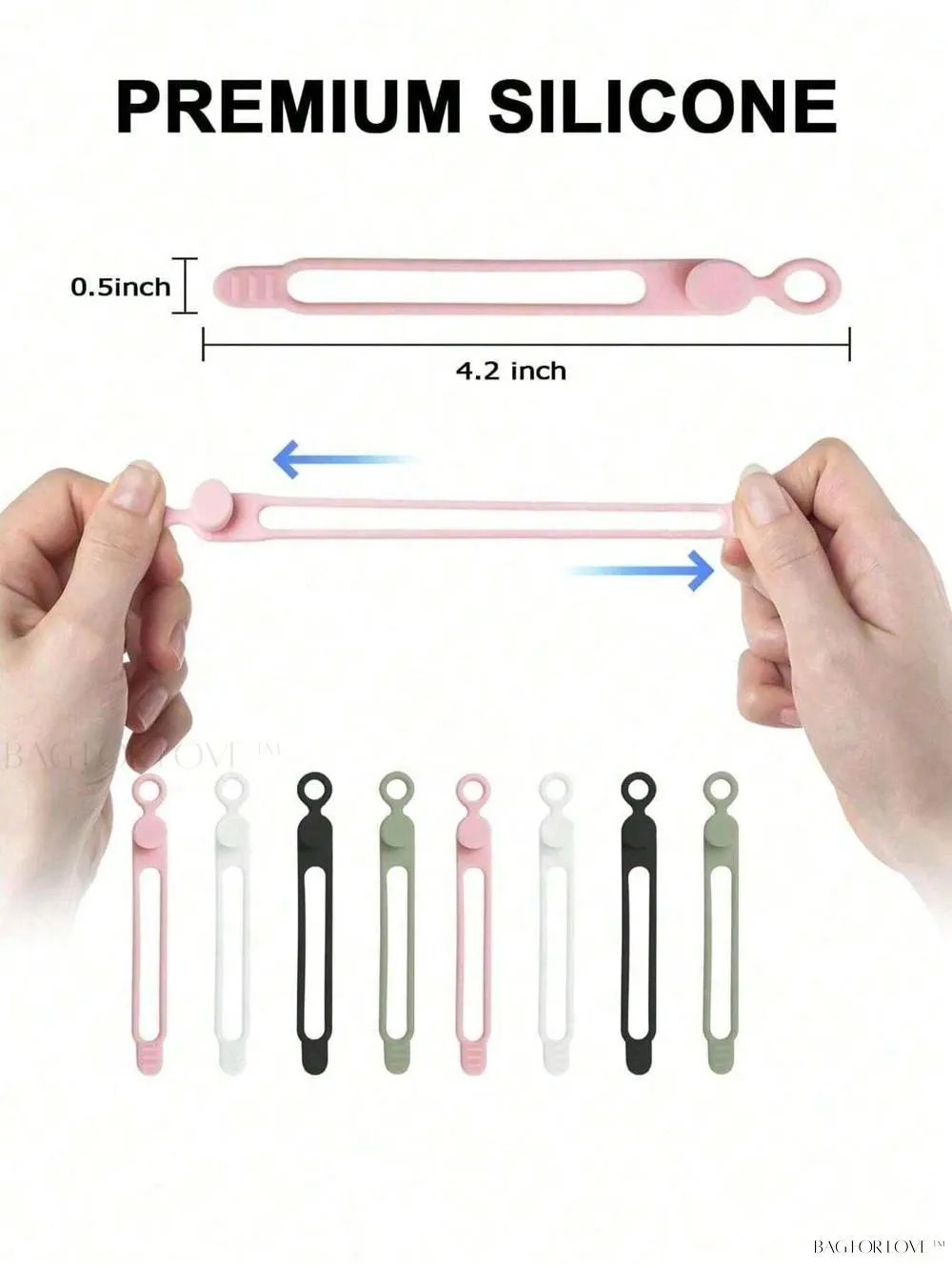 BagForLove - College Essentials Adaptable Cable Ties for Desk Organization