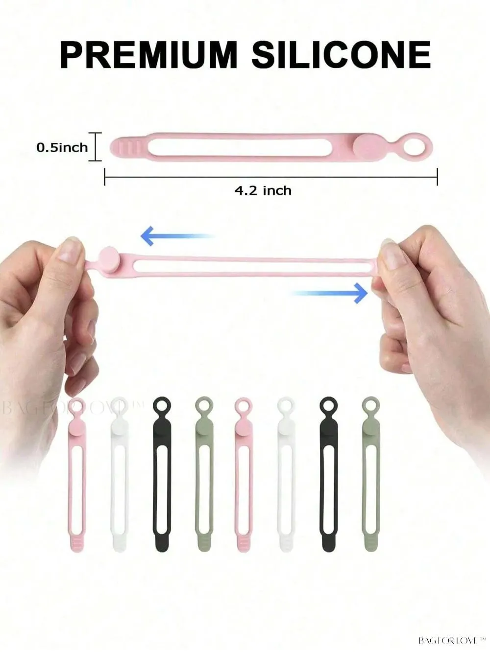 BagForLove - College Essentials Adaptable Cable Ties for Desk Organization