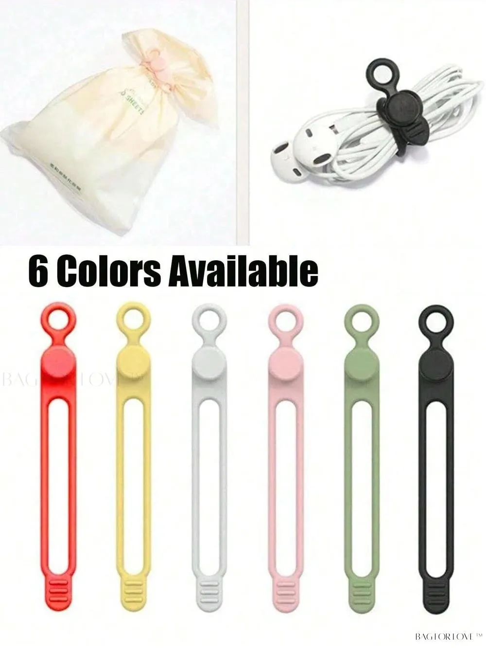 BagForLove - College Essentials Adaptable Cable Ties for Desk Organization