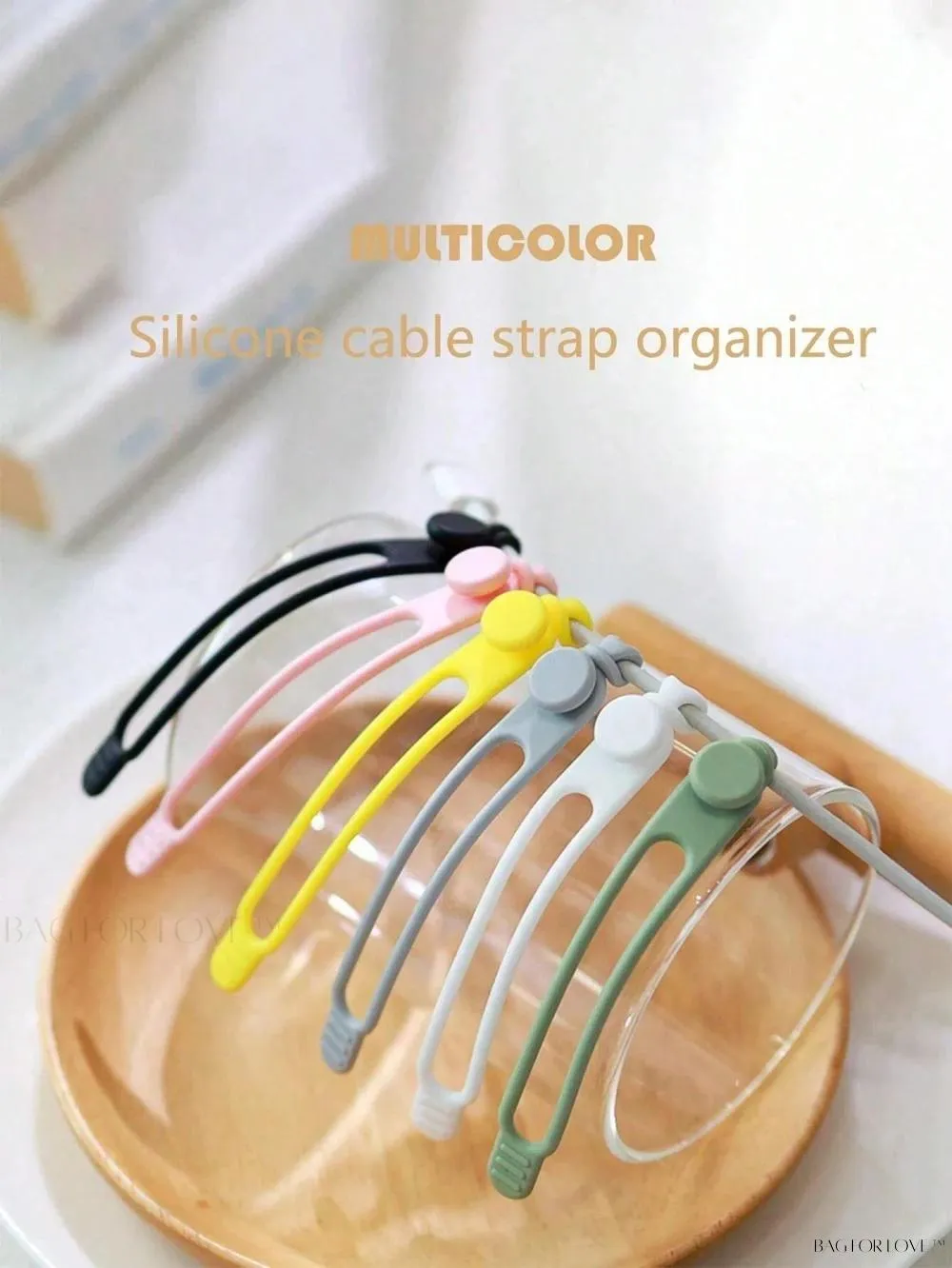 BagForLove - College Essentials Adaptable Cable Ties for Desk Organization
