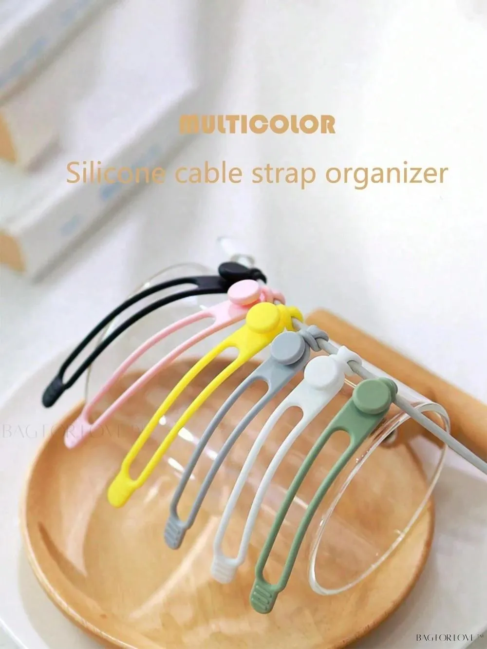 BagForLove - College Essentials Adaptable Cable Ties for Desk Organization