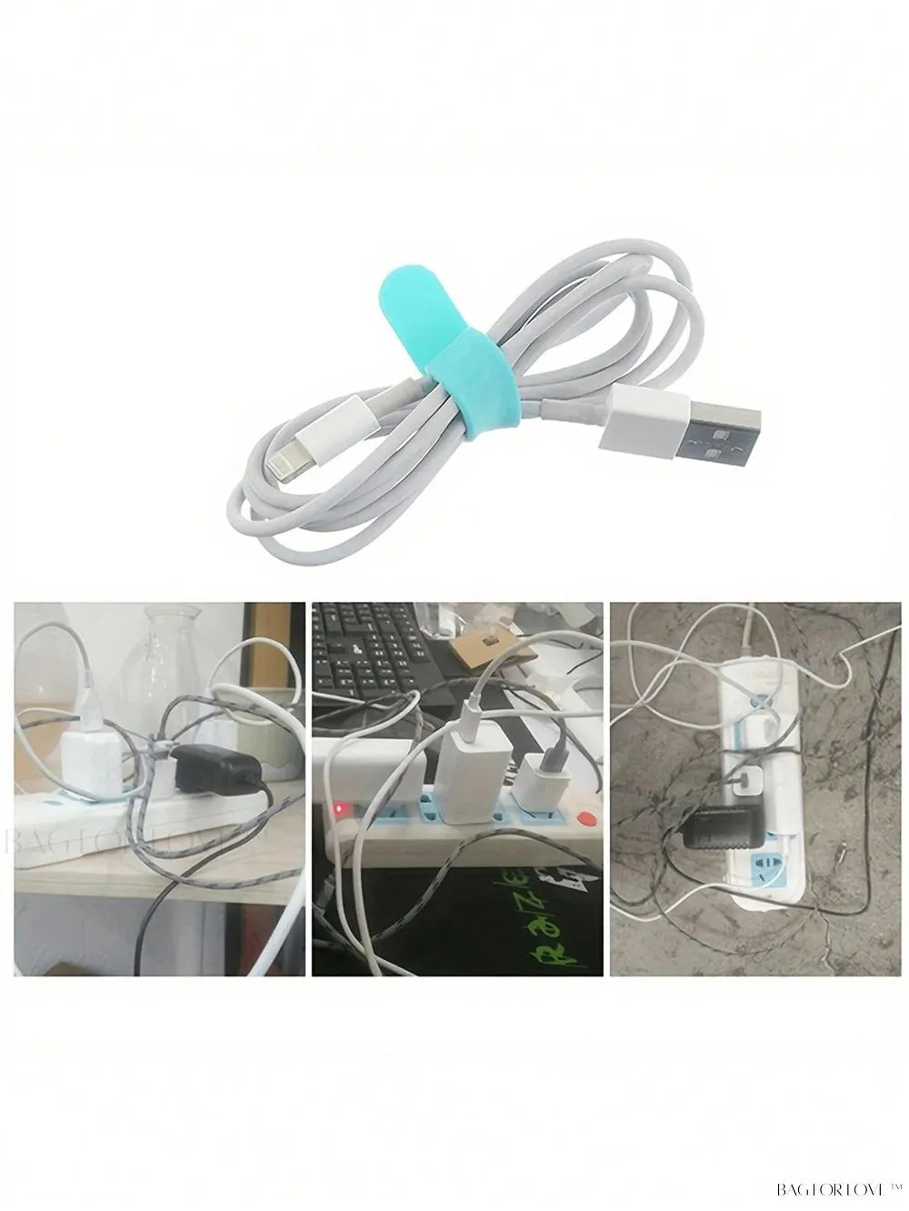 BagForLove - College Essentials Adaptable Cable Ties for Desk Organization