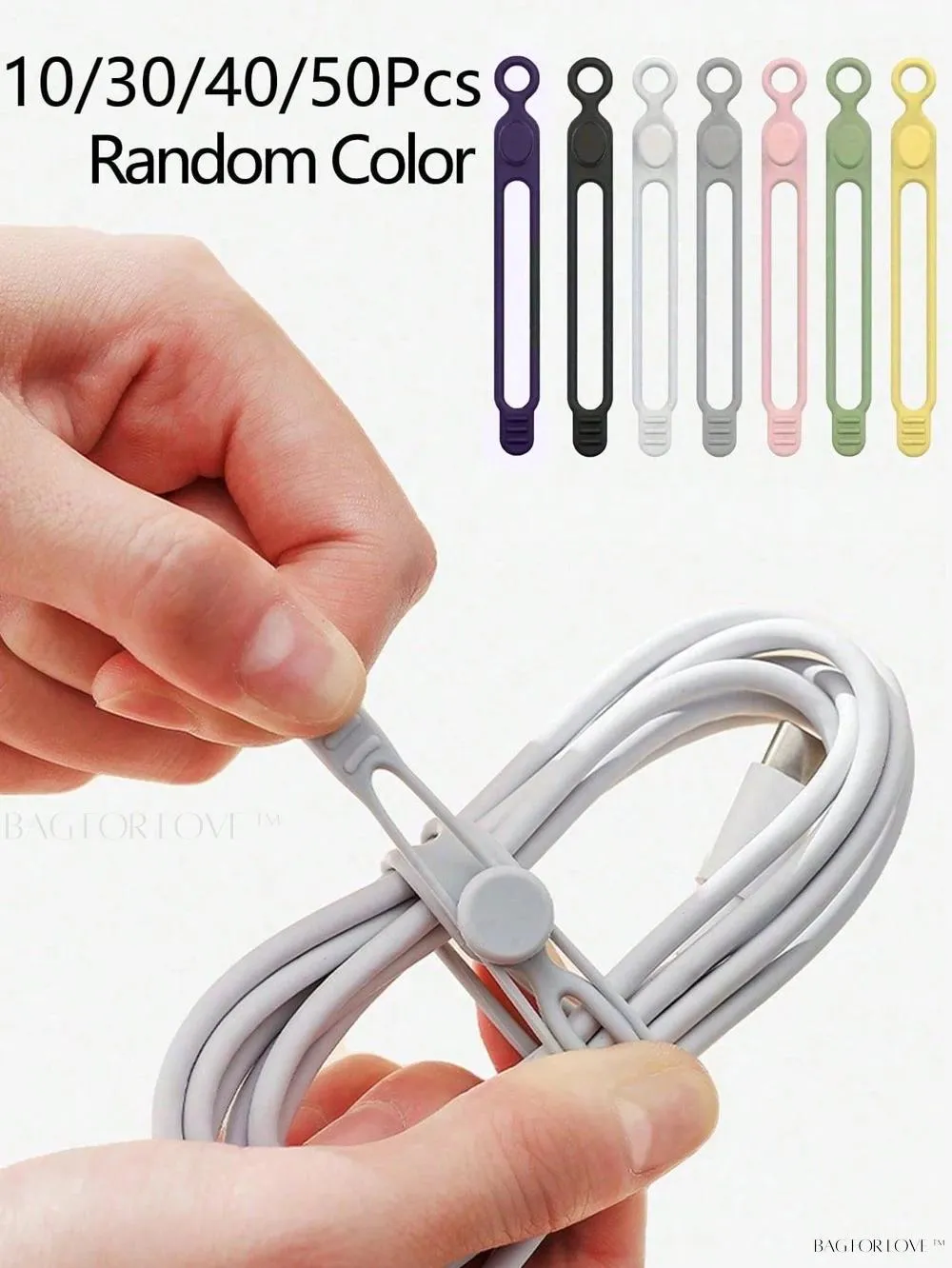 BagForLove - College Essentials Adaptable Cable Ties for Desk Organization
