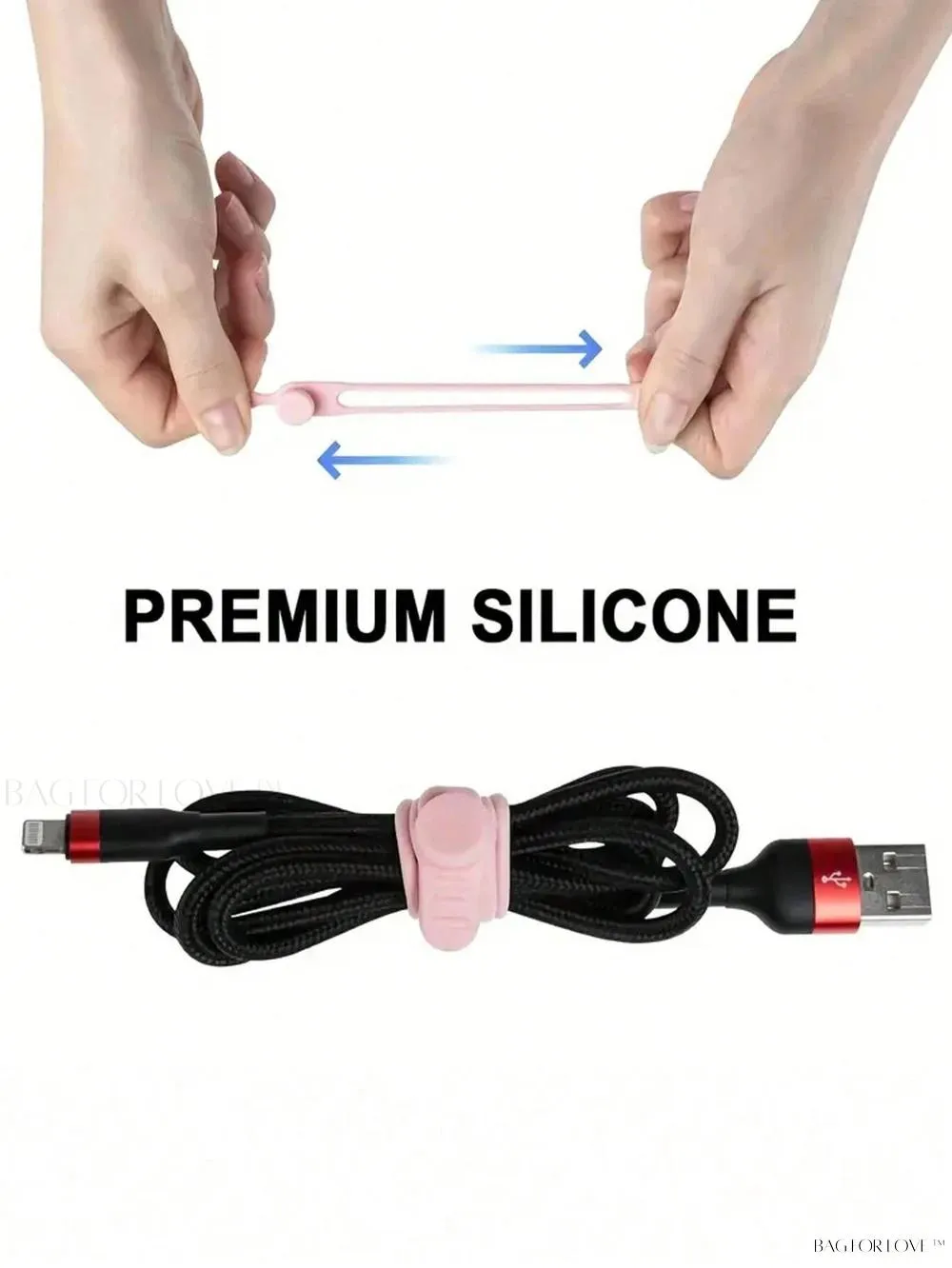 BagForLove - College Essentials Adaptable Cable Ties for Desk Organization