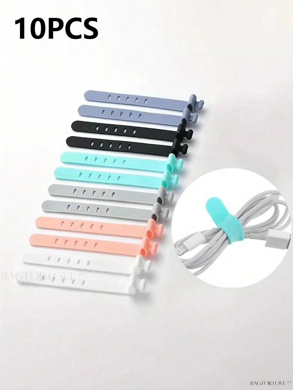 BagForLove - College Essentials Adaptable Cable Ties for Desk Organization