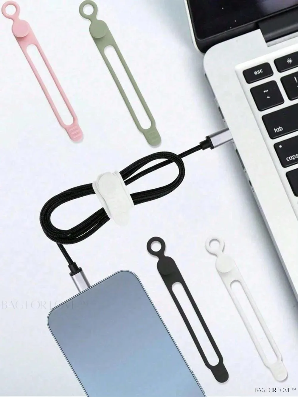 BagForLove - College Essentials Adaptable Cable Ties for Desk Organization
