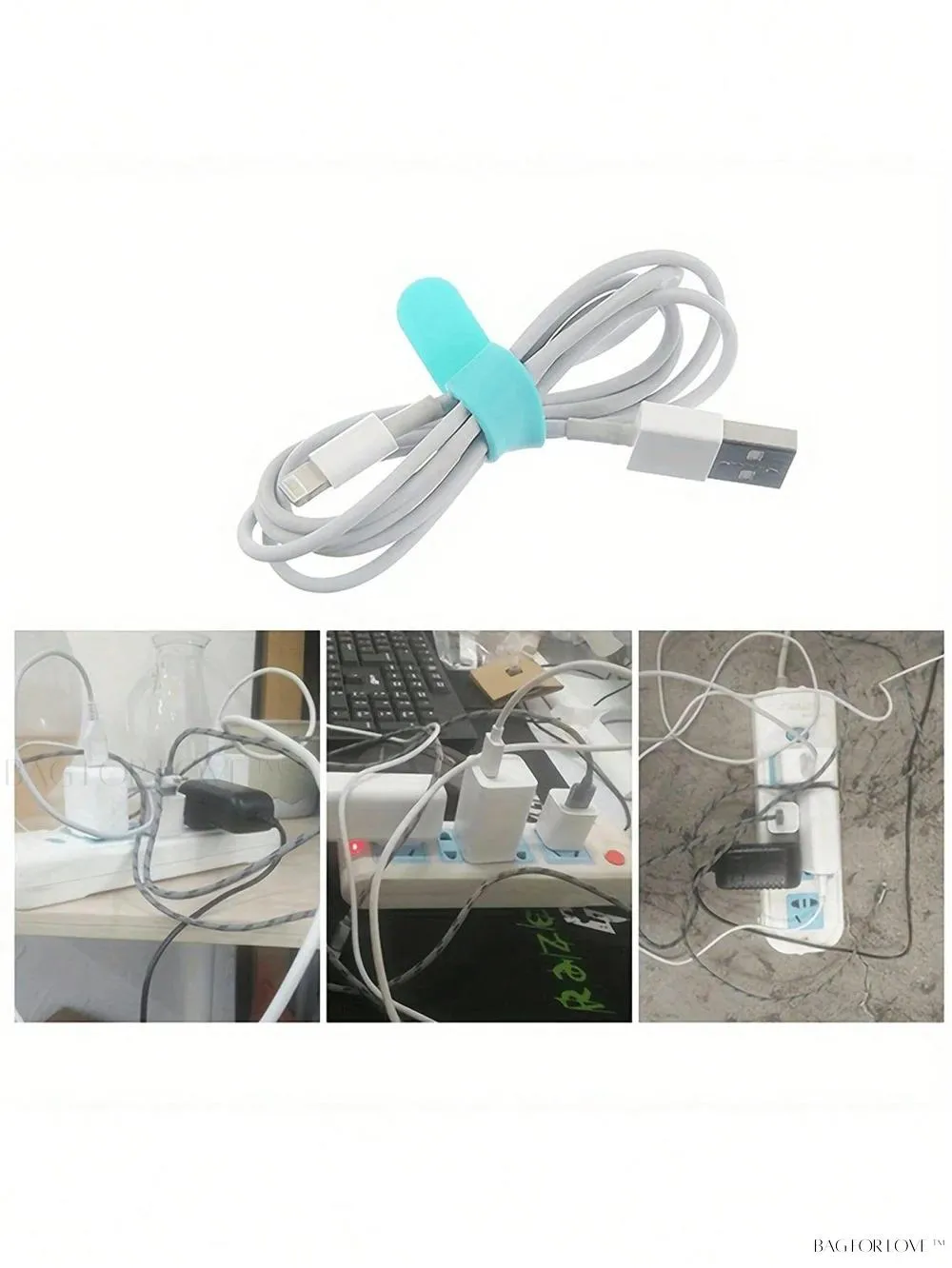 BagForLove - College Essentials Adaptable Cable Ties for Desk Organization