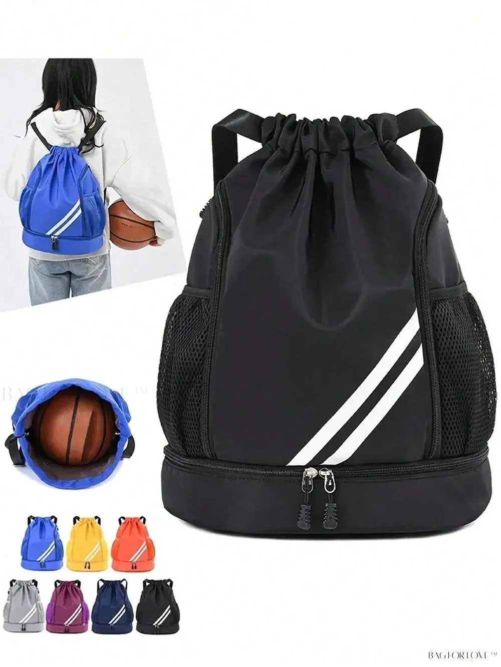 BagForLove - Large Capacity Gym Bag with Waterproof Separation
