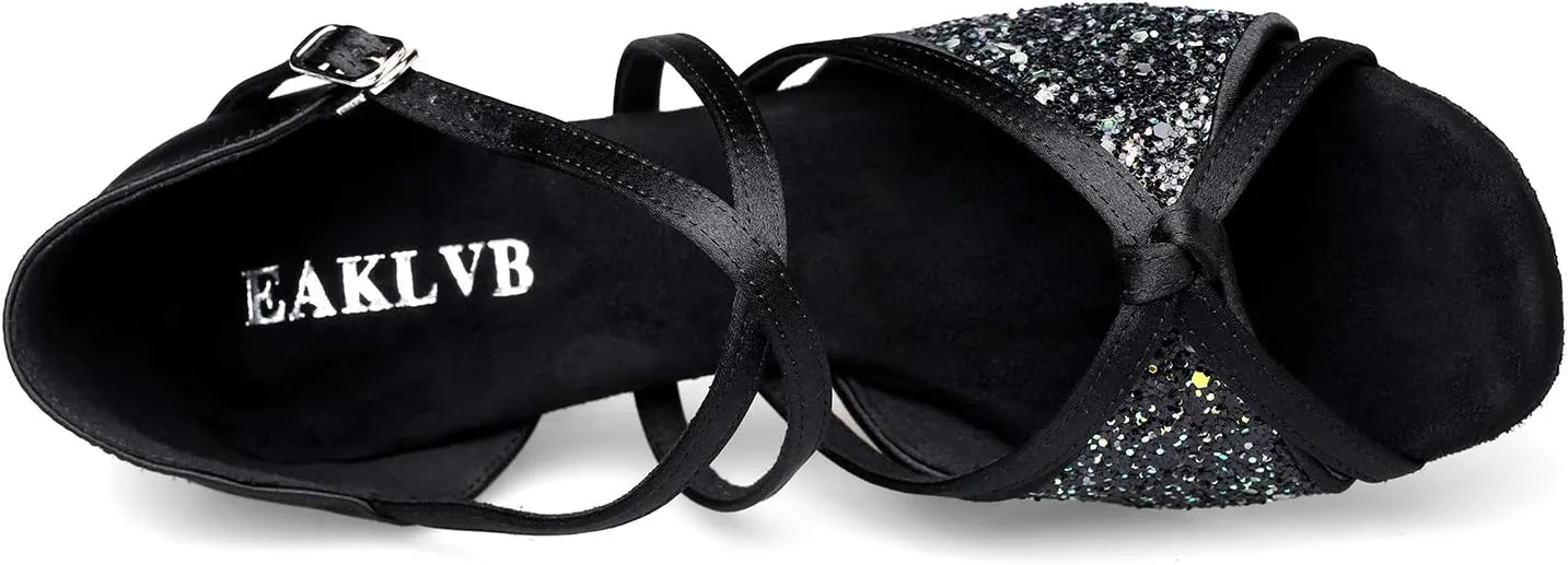 Ballroom Dance Shoes Women, Latin Salsa Bachata Practice Performance Dancer Shoes