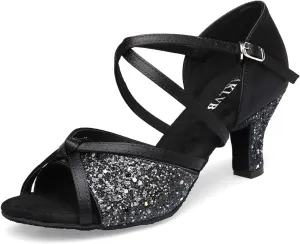 Ballroom Dance Shoes Women, Latin Salsa Bachata Practice Performance Dancer Shoes