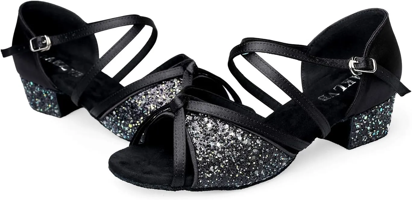 Ballroom Dance Shoes Women, Latin Salsa Bachata Practice Performance Dancer Shoes