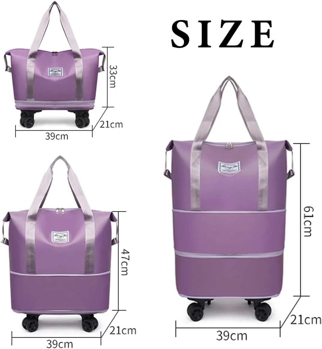 Beente/Pepepo/Kulken Travel Bag with Wheels, Large Capacity Travel Bag with Wheels - Universal Wheel Removable (Non-wheeled, Gray)