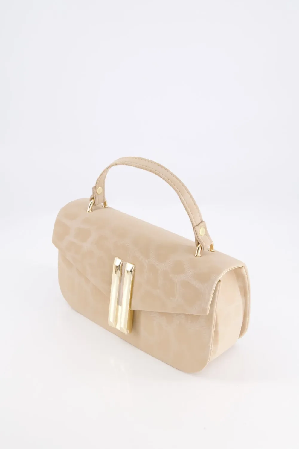 Beige Suede Handbag