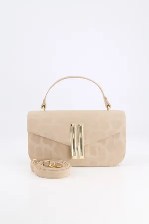 Beige Suede Handbag