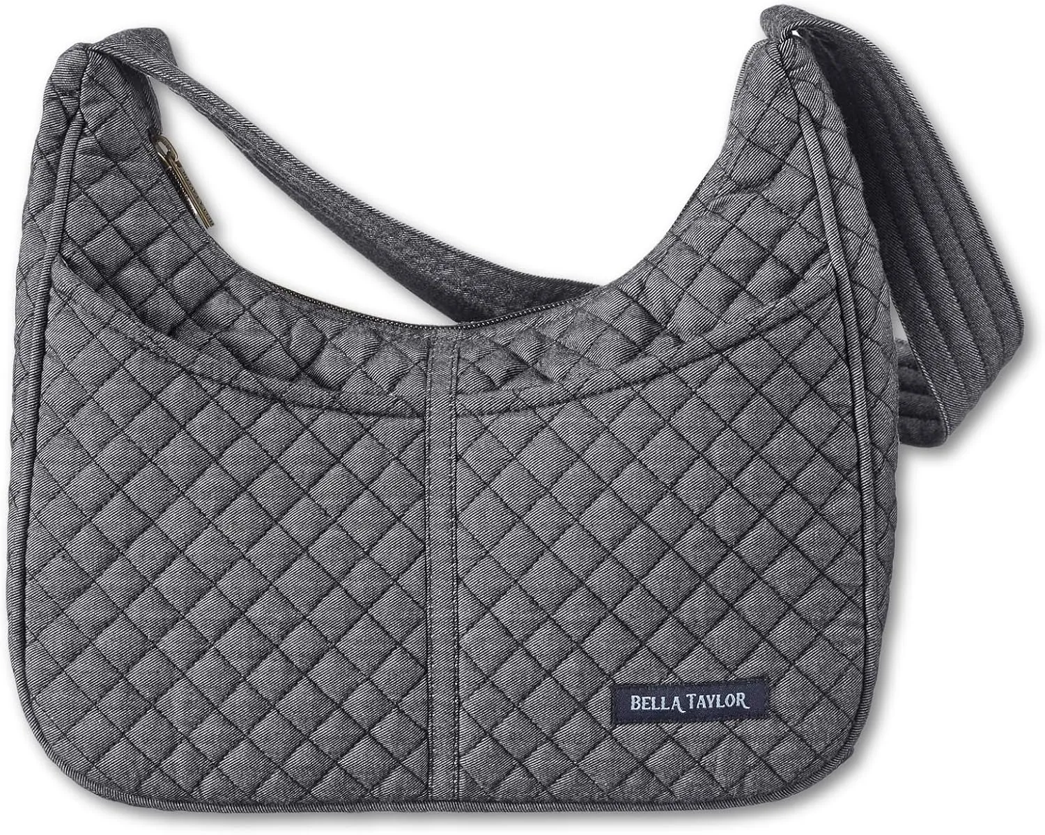 Bella Taylor Blakely - Hobo Shoulder Bag for Women - Lightweight Quilted Fabric Purse with Pockets