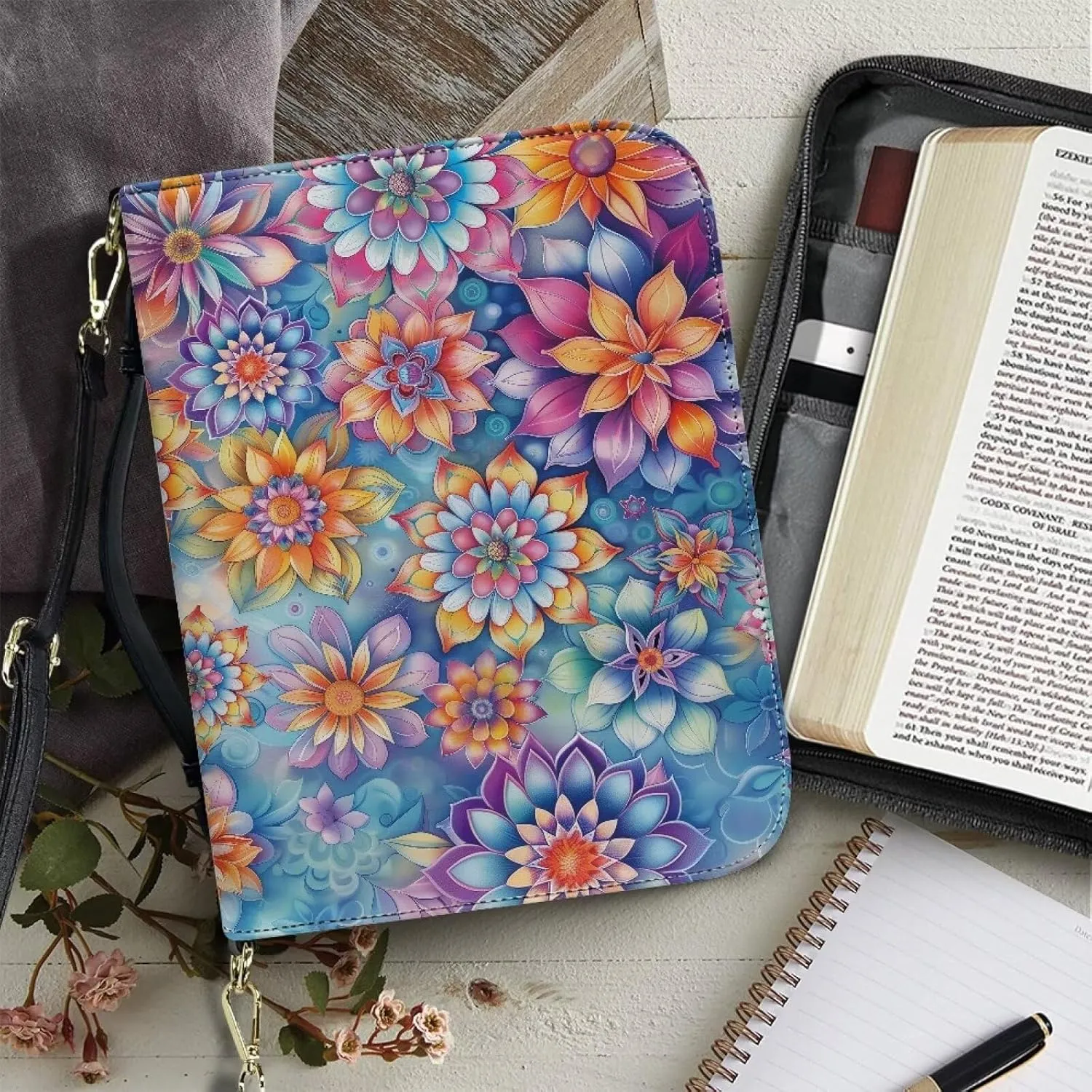 Bible Cover Case for Women Men Leather Bible Accessories Women Men Bible Bags for Women Men Tote