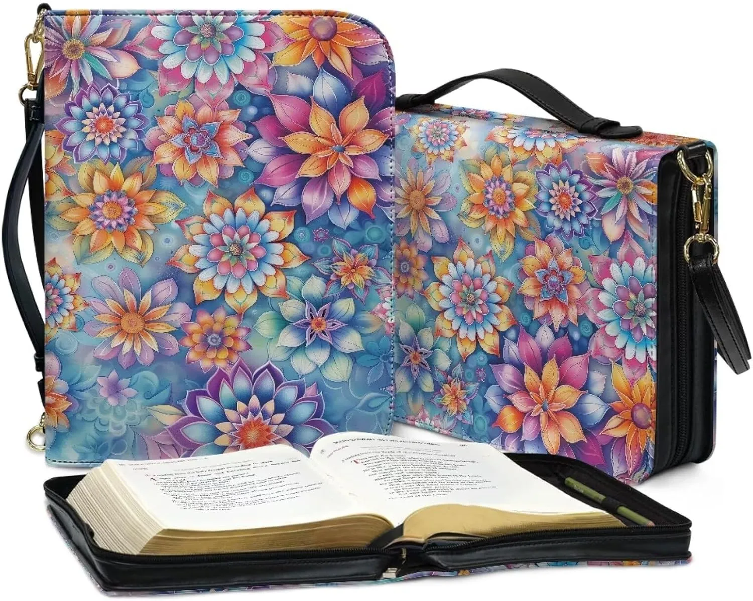 Bible Cover Case for Women Men Leather Bible Accessories Women Men Bible Bags for Women Men Tote