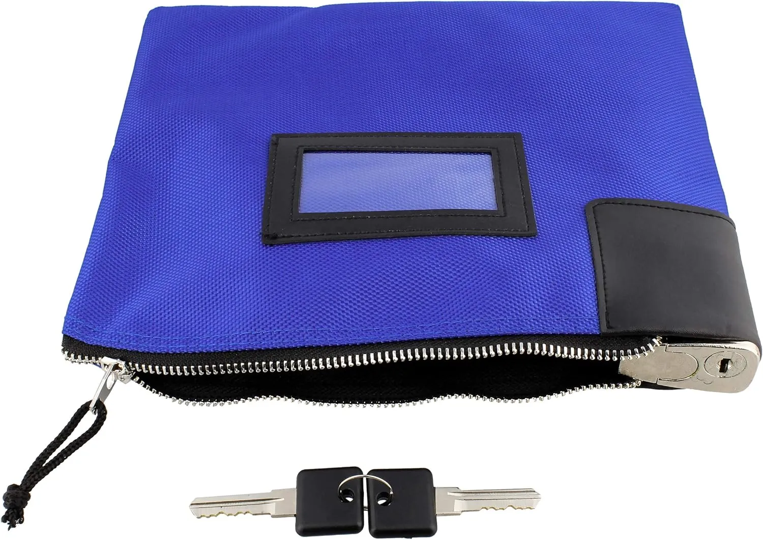 BISupply Navy Blue Locking Money Bag with Zipper Bank Lock Pouch
