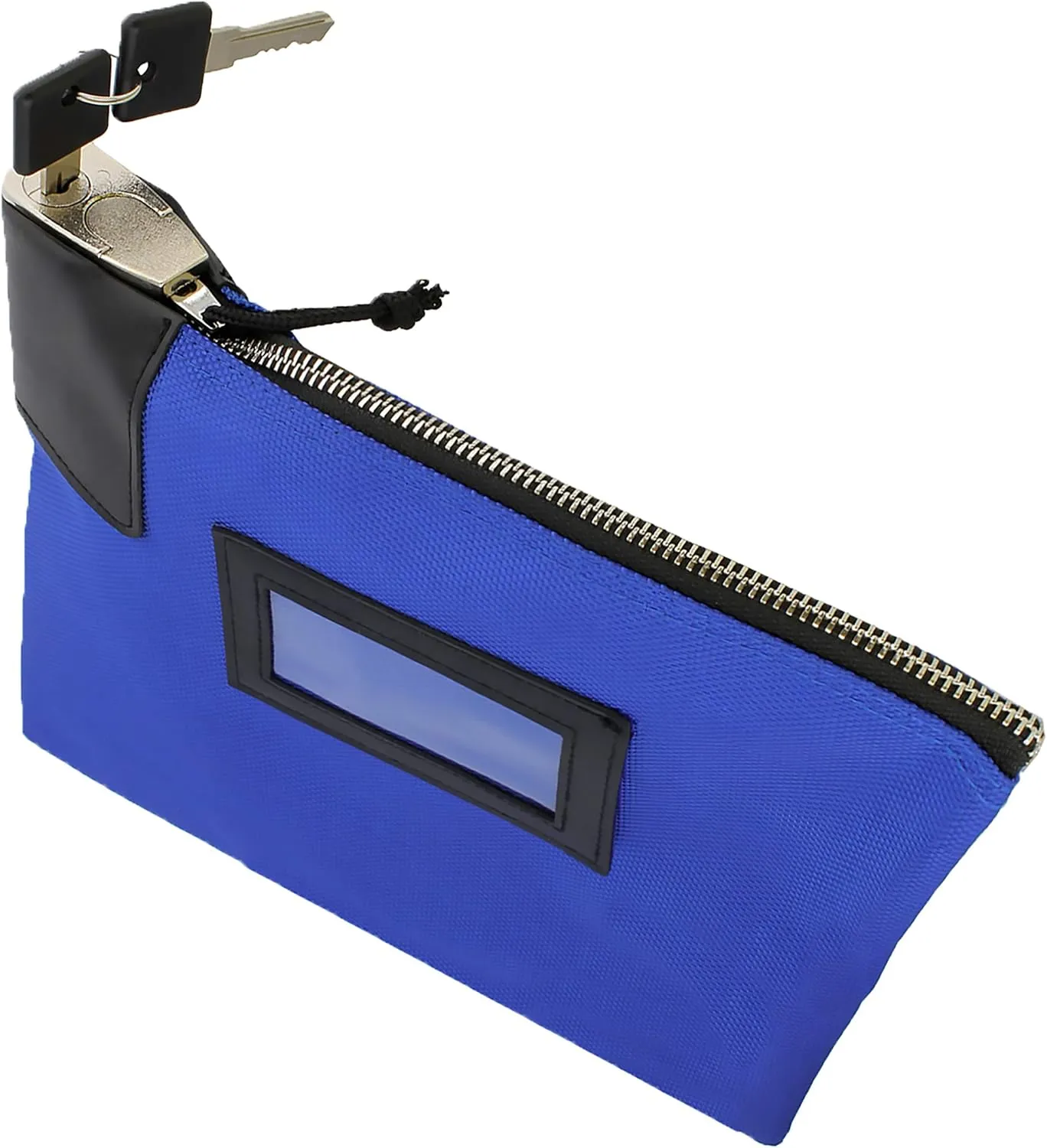 BISupply Navy Blue Locking Money Bag with Zipper Bank Lock Pouch