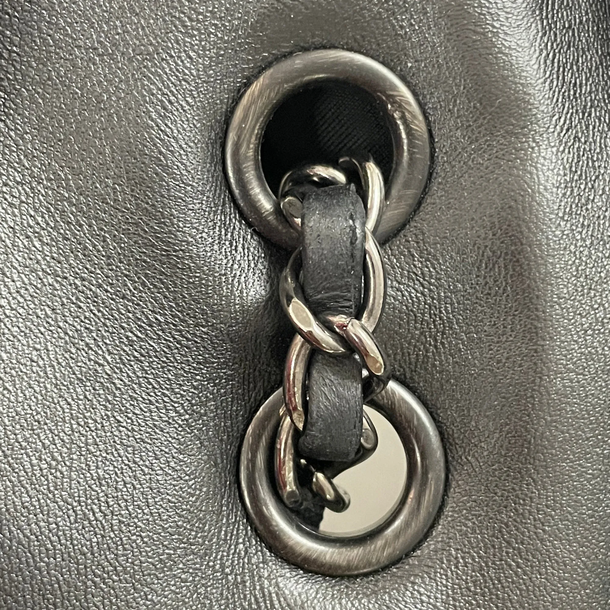 Black Chanel Jumbo Sequined Lambskin Moonlight On Water Flap Shoulder Bag
