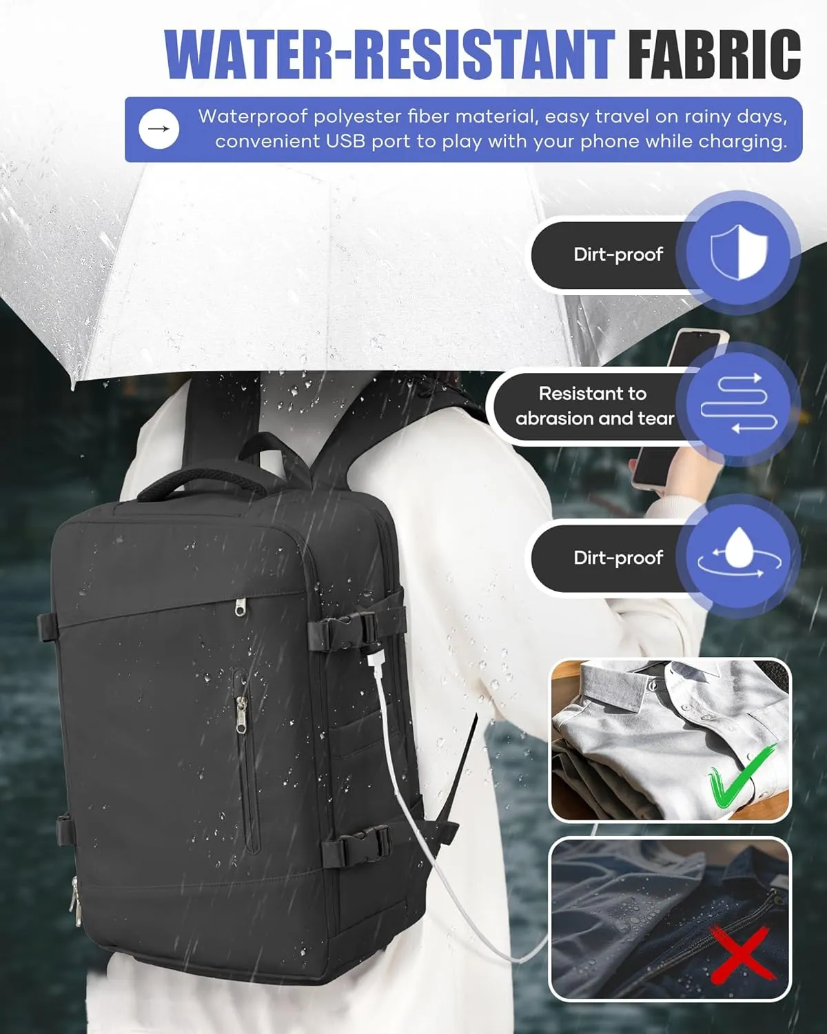 Black Travel Vacuum Backpack Airback Vacpack Seal Packing Backpack with Pump Storage Vacuum Compression Seal Bags Carrry on Flight Approved Personal Item Compression Laptop Work Back Pack