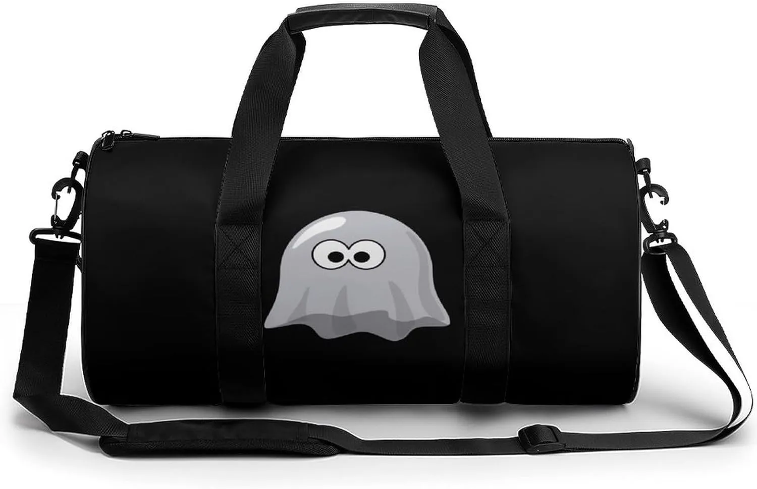 Boo Ghostly Sports Gym Bag Portable Duffel Bag Travel Workout Bag with Adjustable Strap for Men Women
