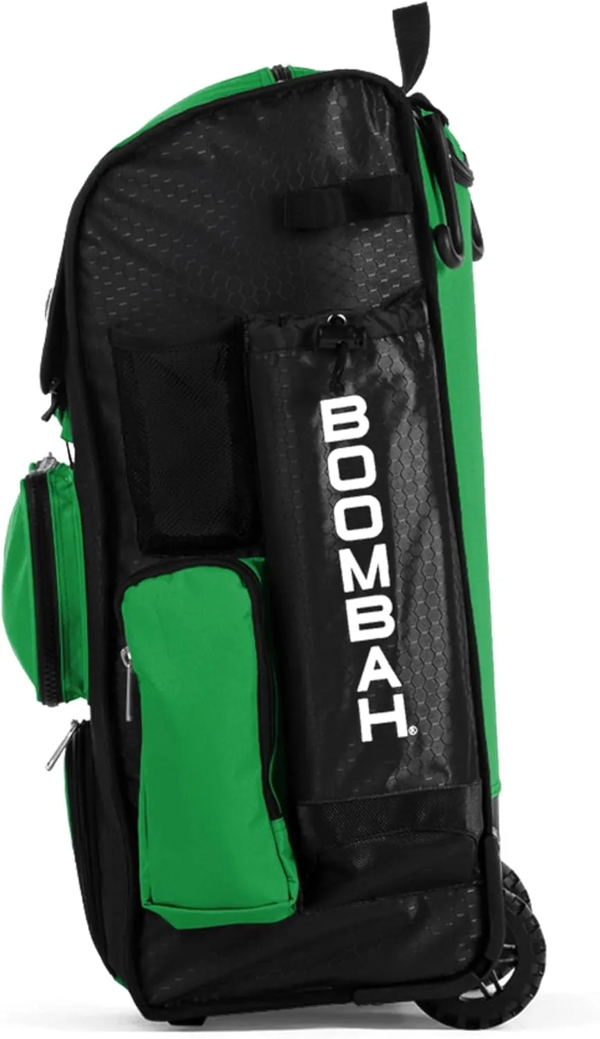 Boombah Rolling Superpack Baseball/Softball Gear Bag - 23-1/2" x 13-1/2" x 9-1/2" - Multiple Colors - Telescopic Handle and Holds 4 Bats - Wheeled Version