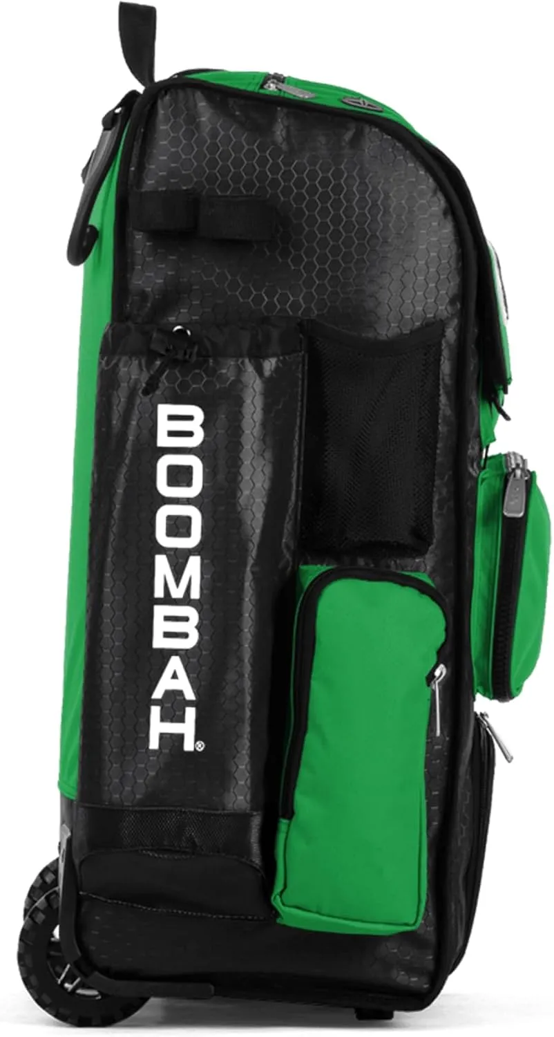 Boombah Rolling Superpack Baseball/Softball Gear Bag - 23-1/2" x 13-1/2" x 9-1/2" - Multiple Colors - Telescopic Handle and Holds 4 Bats - Wheeled Version
