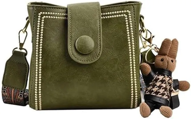 Bootara Bucket Bag, Fashion Bucket Bag With Cute Rabbit Pendant, Women Shoulder Bags With Adjustable Wider Shoulder Strap