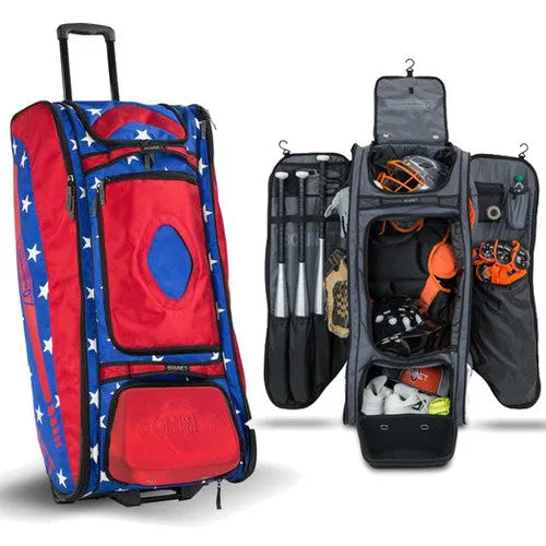 Bownet Commander Catcher's Rolling Wheeled Bag - USA