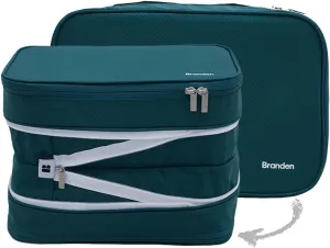 Branden Compression Packing Cube, Large, Green | Travel Essentials l Luggage Organizer l Self Compression Organizer for Travel l Overnight Trip, Road Trip, Beach, Cruise