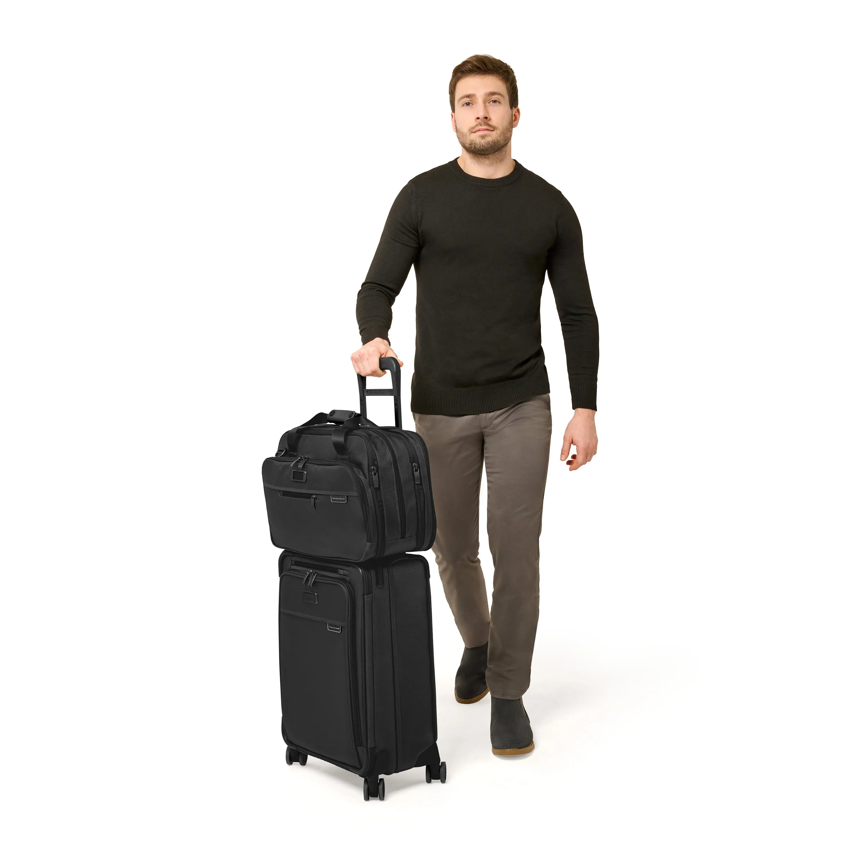 Briggs & Riley Baseline Essential 22" Carry-On Softside Spinner with Suiter (Free Monogram)- BLU122CXSP