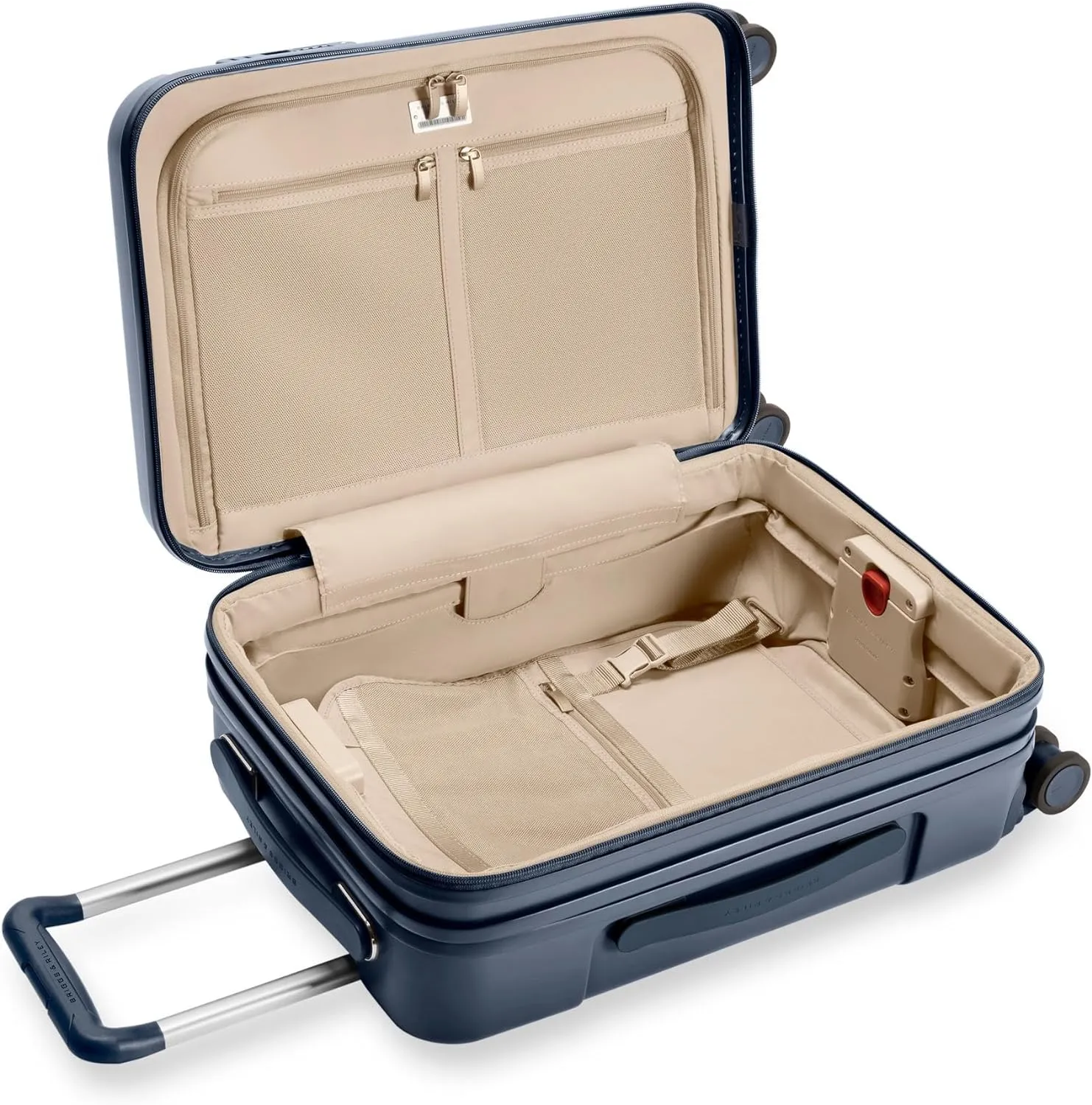 Briggs & Riley Essential 22" Carry On Expandable Spinner - Luggage for Travel, Suitcases with Wheels, Hardside Rolling Bag for Men & Women, Self-Repairing Zipper - Sympatico Collection, Navy
