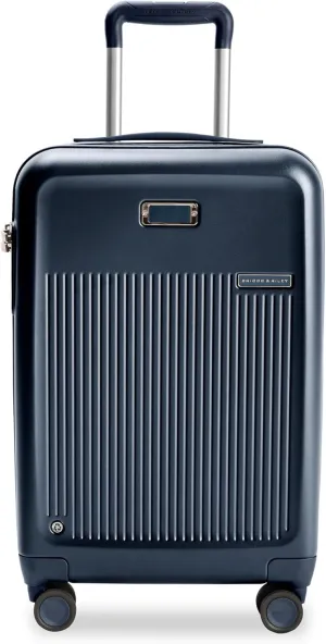 Briggs & Riley Essential 22" Carry On Expandable Spinner - Luggage for Travel, Suitcases with Wheels, Hardside Rolling Bag for Men & Women, Self-Repairing Zipper - Sympatico Collection, Navy