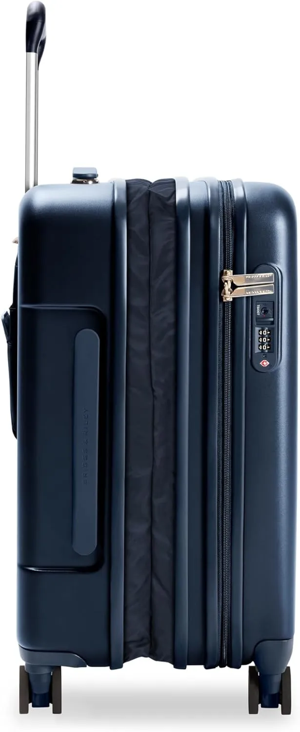Briggs & Riley Essential 22" Carry On Expandable Spinner - Luggage for Travel, Suitcases with Wheels, Hardside Rolling Bag for Men & Women, Self-Repairing Zipper - Sympatico Collection, Navy