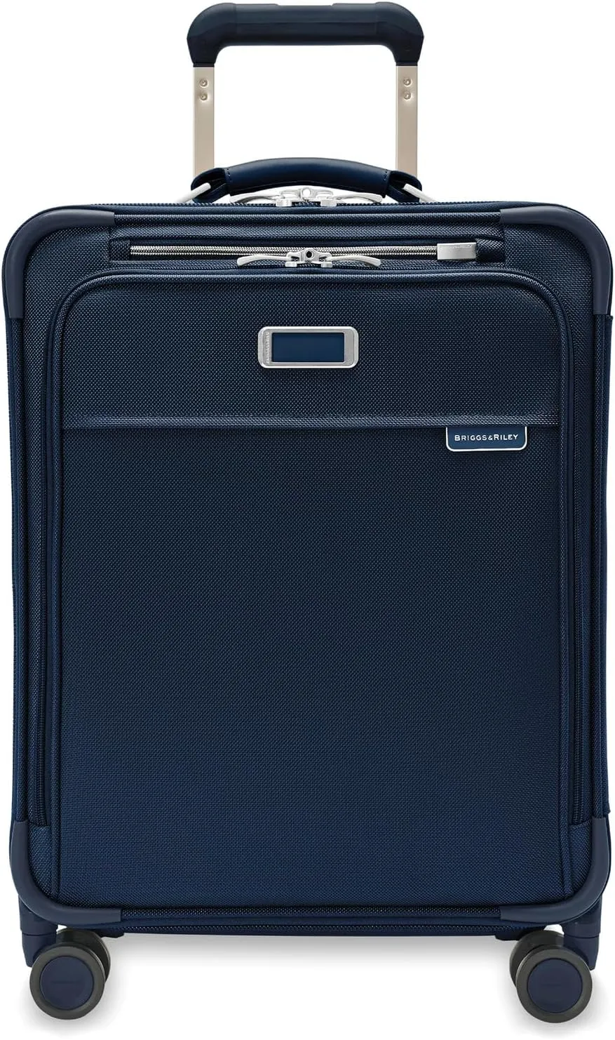 Briggs & Riley Global 21" Carry On Expandable Spinner - Luggage for International Travel, Suitcases with Wheels, Softside Rolling Bag for Men & Women, Self-Repairing Zipper - Baseline Collection, Navy