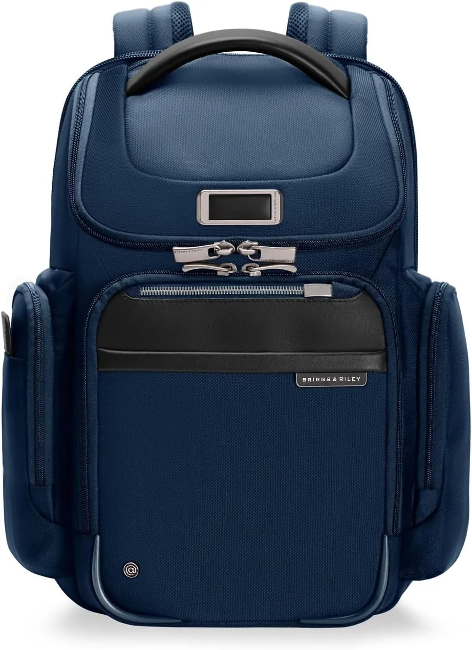 Briggs & Riley Medium Widemouth Backpack for Women & Men - Daypack for Work, Personal Item Travel Bag, Lightweight & Durable, Padded Straps, Fits up to 15" Laptop - @work Collection, Navy