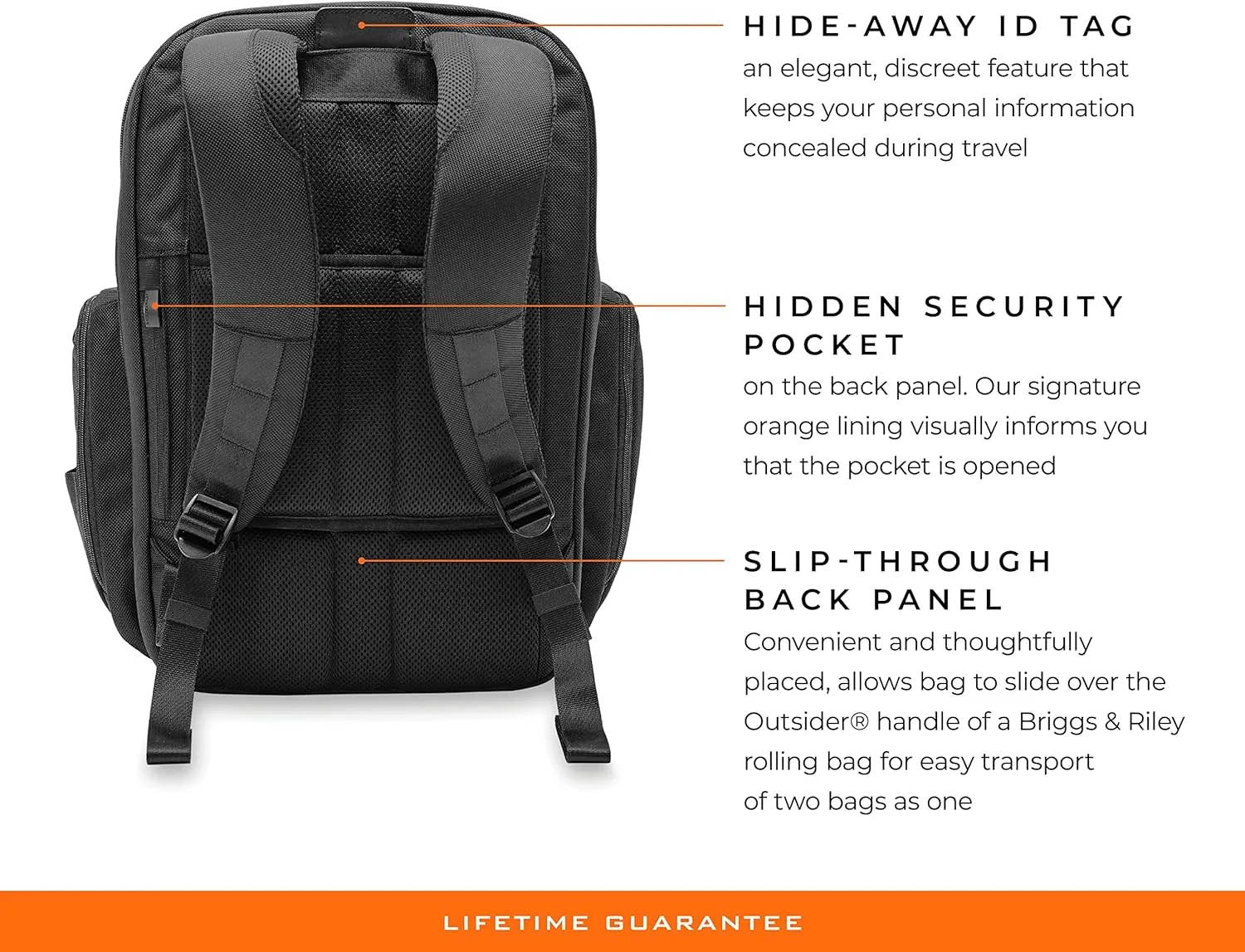 Briggs & Riley Traveler Backpack - Carry On Travel Backpack for Women & Men, Personal Item Travel Bag, Lightweight & Durable, Padded Straps, Fits up to 15" Laptop - Baseline Collection, Black