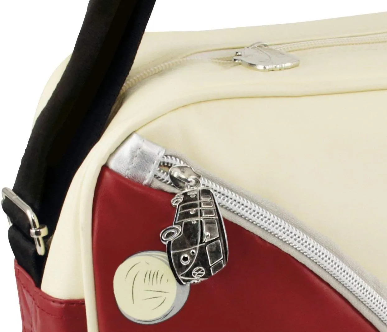 BRISA VW Collection - Volkswagen Shoulder Travel Messenger Bag with VW T1 Bus Campervan Motif