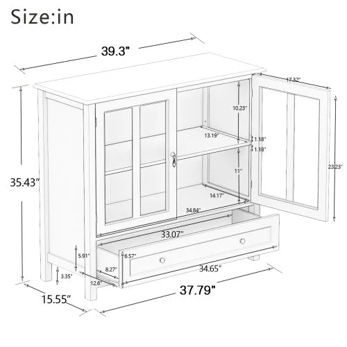 Buffet Lockers With Double-glazed Doors And Unique Bell Handles