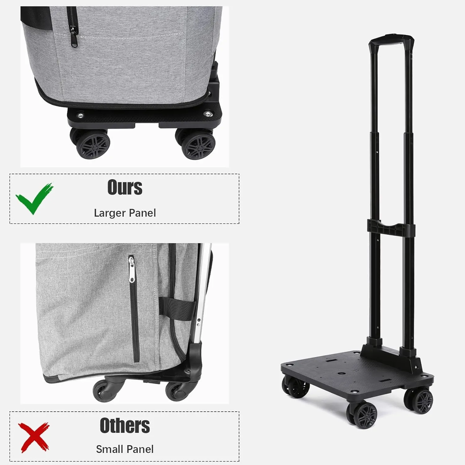 Bukere Rolling Garment Bag, Travel Garment Duffle Bag with Wheels, Carry on 3 in 1 Suit Luggage Bag with Detachable Trolley for Men Women Business Weekender