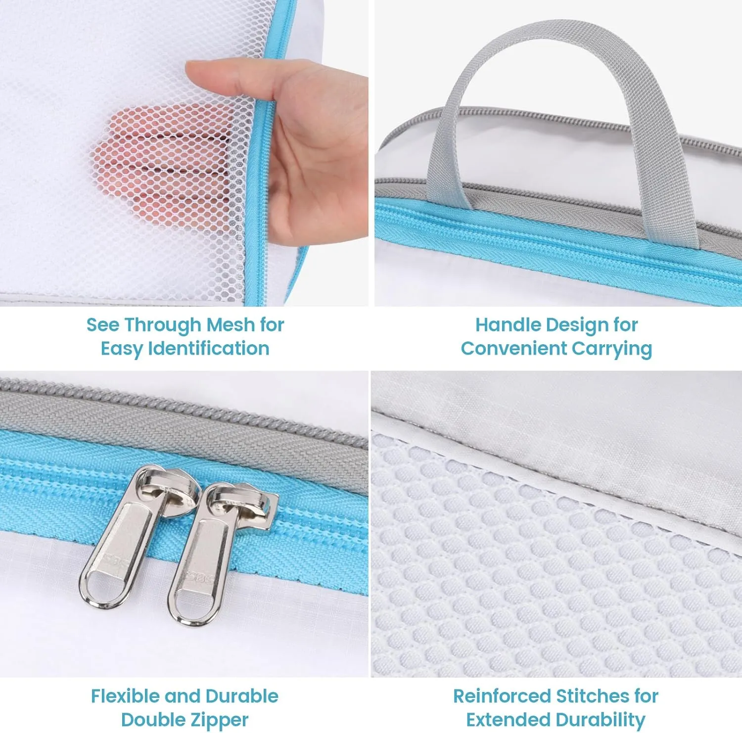 Cambond Mesh Compression Packing Cubes Travel - Space Saving Packing Cubes for Travel Women, Lightweight Compression Cubes for Travel Bags Luggage Packing Organizer for Suitcases