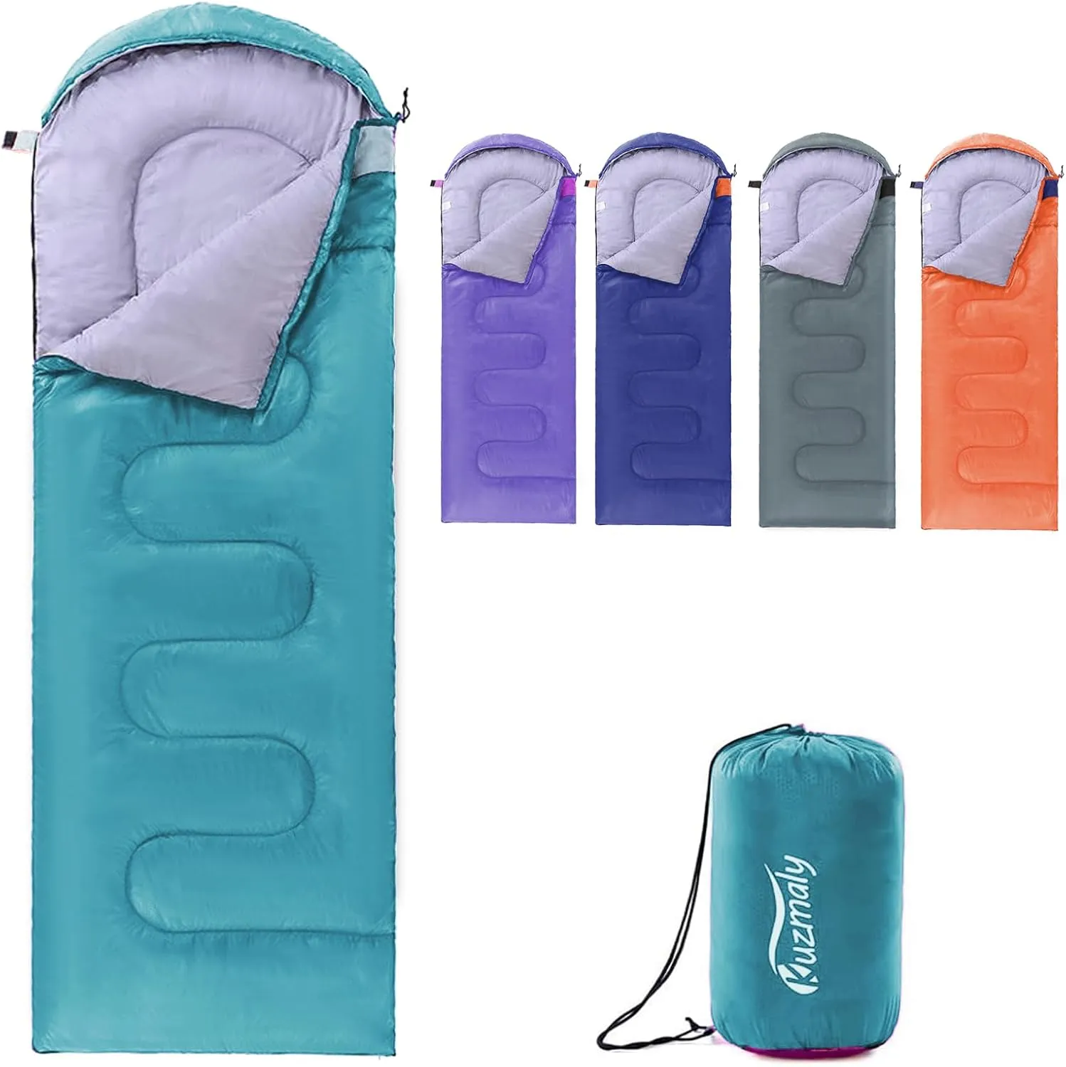 Camping Sleeping Bag 3 Seasons Lightweight &Waterproof with Compression Sack Camping Sleeping Bag Indoor & Outdoor for Adults & Kids