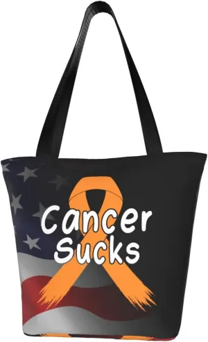 Cancer Sucks Leukemia Cancer Awareness Fashion Shoulder Bag Large Capacity For Man Or Woman