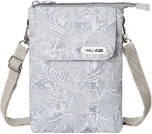 Canvas Cute Crossbody Bags for Women Mini Shoulder Handbag Cell Phone Purse Wallet Leaves Pattern Coin Pouch