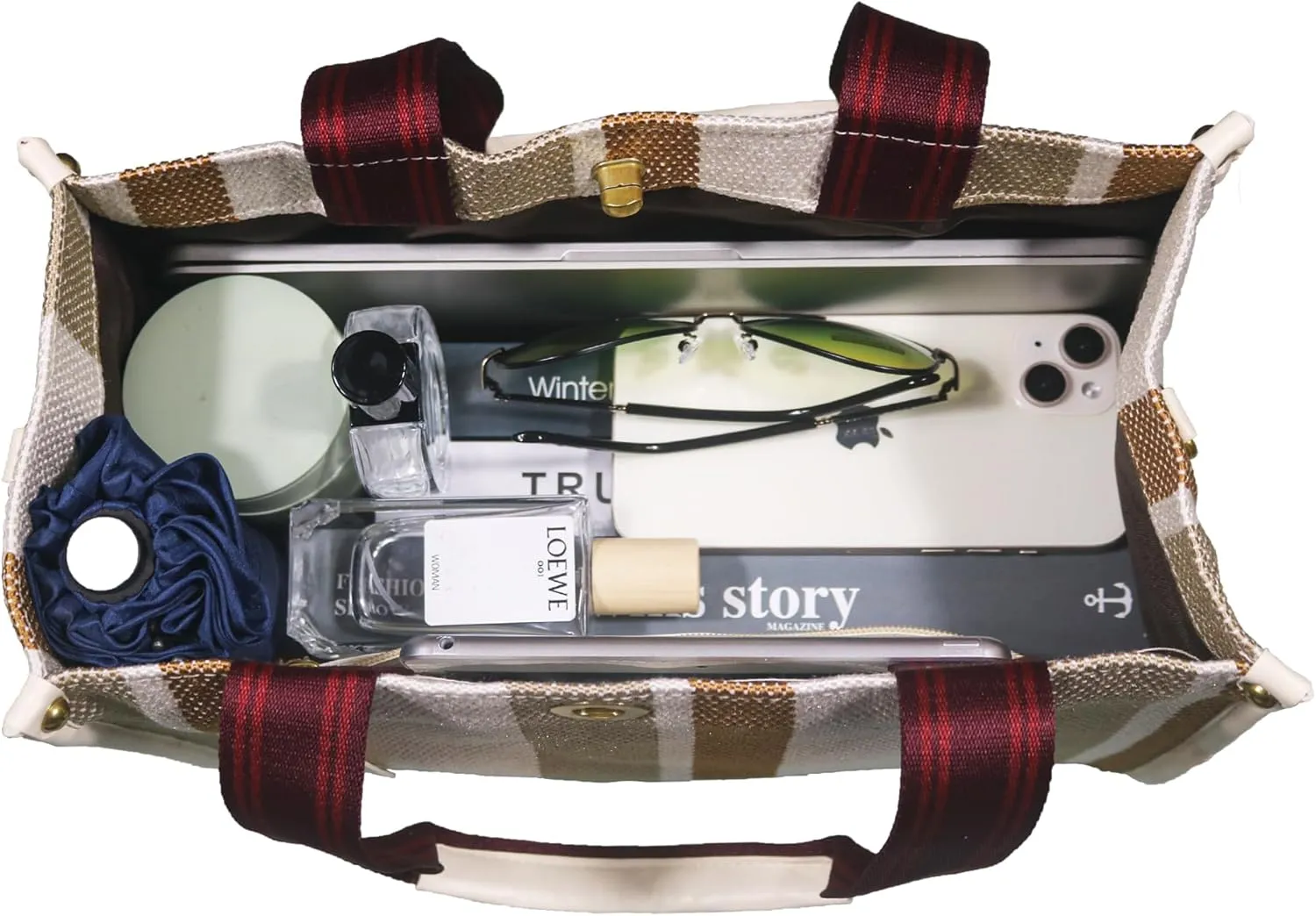 Canvas Tote Bag With Pockets Crossbody Bags for Women,Laptop Hobo Shoulder Bag Hand bags for Work Beach Book Travel Gym
