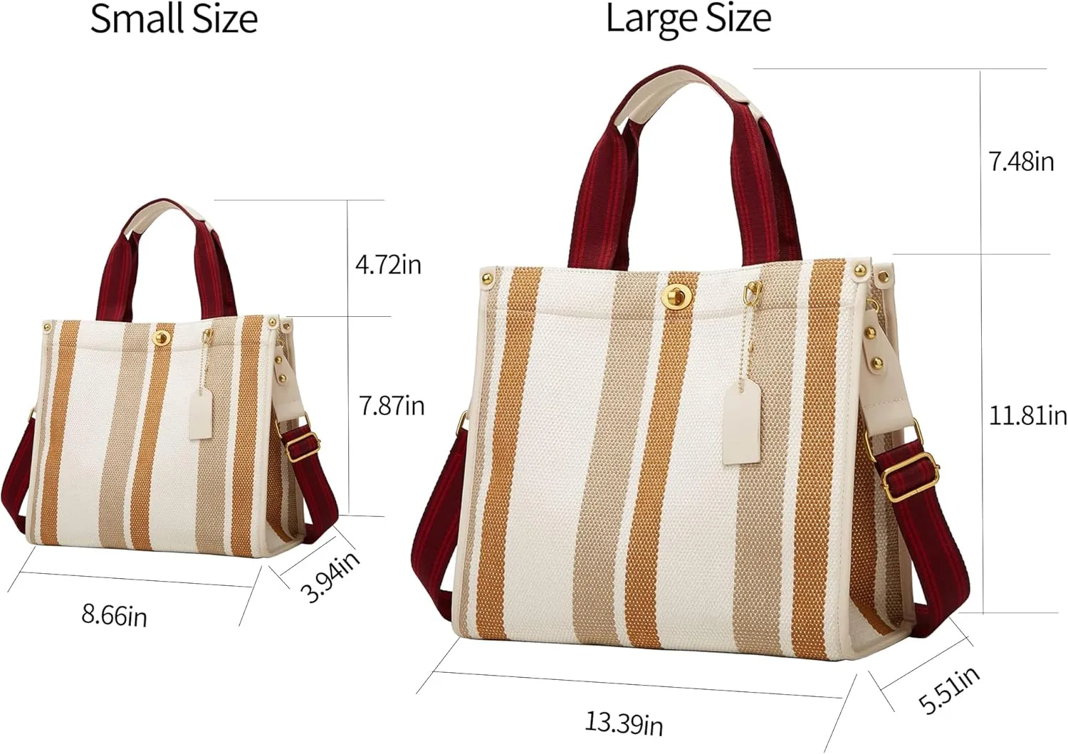Canvas Tote Bag With Pockets Crossbody Bags for Women,Laptop Hobo Shoulder Bag Hand bags for Work Beach Book Travel Gym